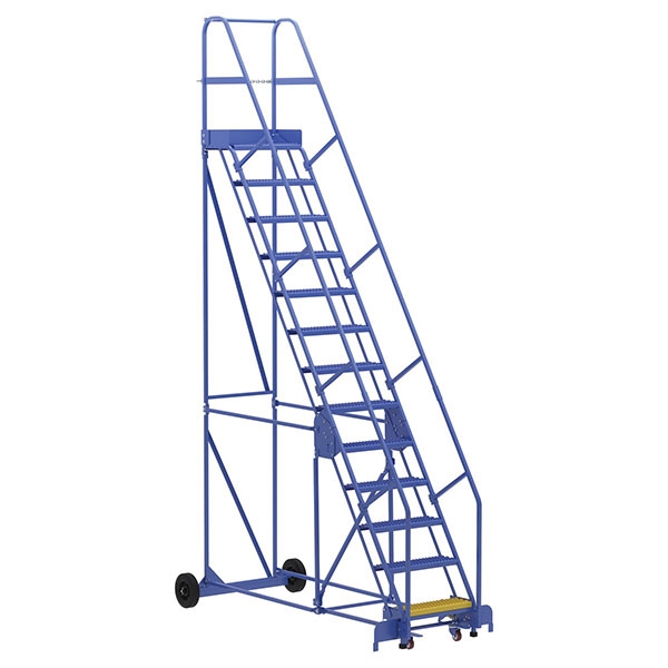 Warehouse Ladder 58 Degree Angle, Grip Strut 13 Stp 14 In.