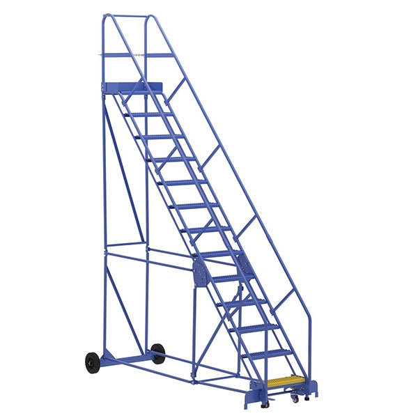 Warehouse Ladder 50 Degree Angle, Grip Strut 13 Stp 14 In.