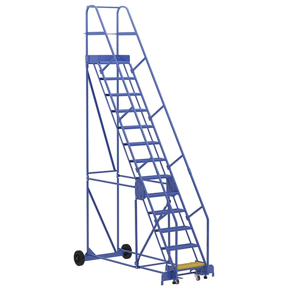 Warehouse Ladder 58 Degree Angle, Perforated 13 Stp 14 In.