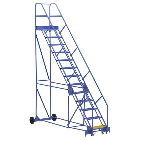 Warehouse Ladder 50 Degree Angle, Perforated 13 Stp 21 In.