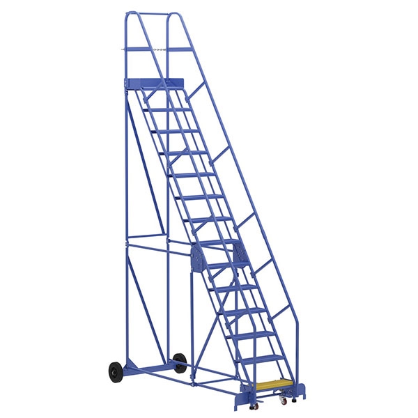 Warehouse Ladder 58 Degree Angle, Perforated 14 Stp 14 In.