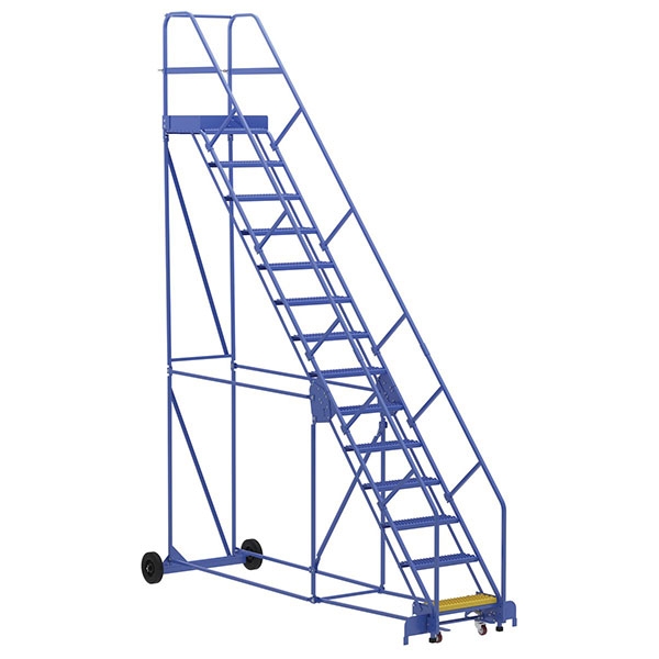 Warehouse Ladder 50 Degree Angle, Grip Strut 14 Stp 21 In.