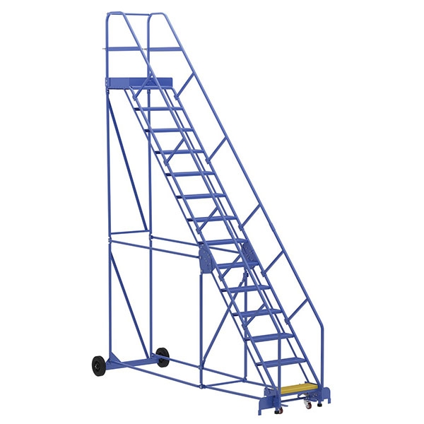 Warehouse Ladder 50 Degree Angle, Perforated 14 Stp 21 In.
