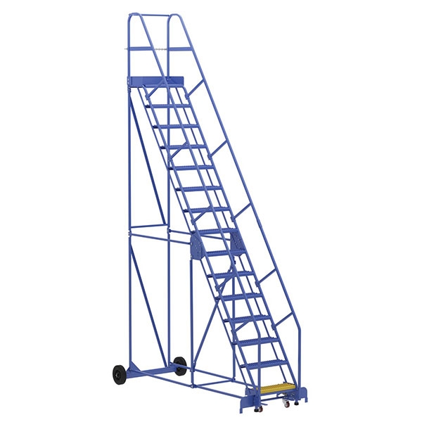 Warehouse Ladder 58 Degree Angle, Grip Strut 15 Stp 14 In.