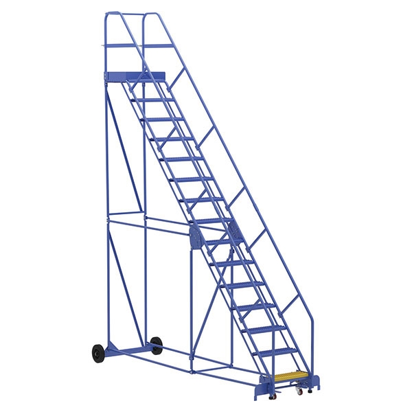 Warehouse Ladder 50 Degree Angle, Grip Strut 15 Stp 21 In.