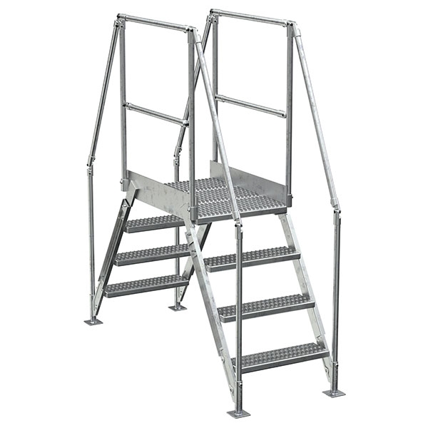 Galvanized Cross-Over Ladder 79X82.15 In 4 Step