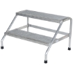 Aluminum Step Stand - 2 Step Wide Welded