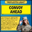 Convoy Ahead US Military Convoy Sign, Alum HIP 0.063 - 50" X 16"