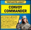 Convoy Commander US Military Convoy Sign, Alum HIP 0.080 - 50" X 16"
