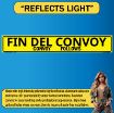 Reflective Convoy Follows Sign, Alum HIP 0.063, Bilingual Spanish/English, 50x8