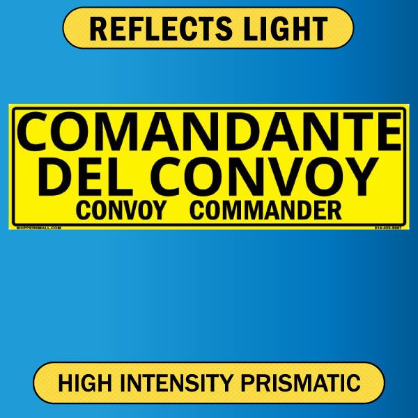 Convoy Commander, Bilingual Spanish/English, PVC 13OZ - 50" x 16"