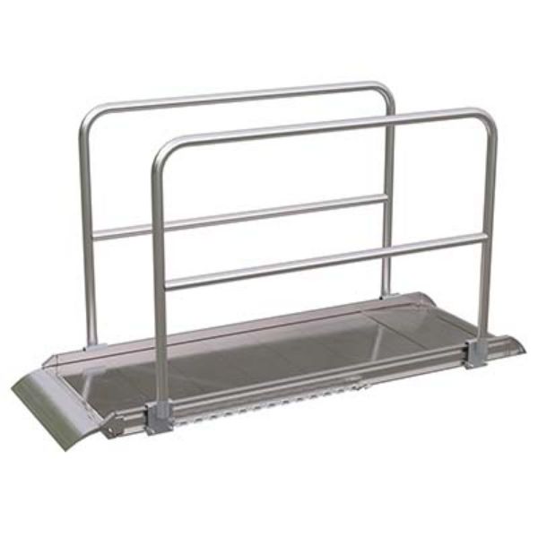 Alum Walk Ramp W/Rail Overlap 84 X 28 In - Vestil AWR-28-7A-HR