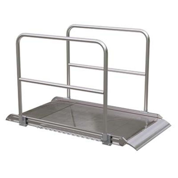 Alum Walk Ramp W/Rail Overlap 72 X 38 In - Vestil AWR-38-6A-HR