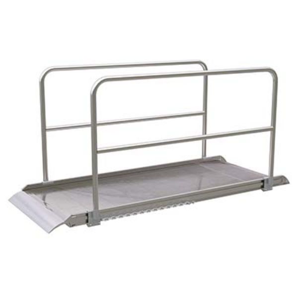 Alum Walk Ramp W/Rail Overlap 96 X 38 In - Vestil AWR-38-8A-HR