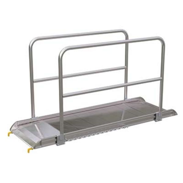 Alum Walk Ramp W/Rail Hook 84 X 28 In - Vestil AWR-28-7B-HR