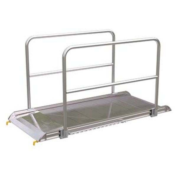 Alum Walk Ramp W/Rail Hook 84 X 38 In - Vestil AWR-38-7B-HR