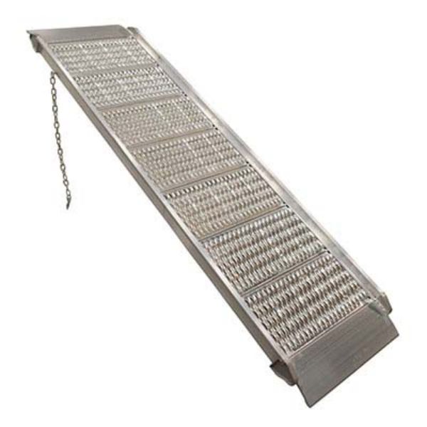 Alum Grip-Strut Walk Ramp 96L X 28W In - Vestil AWR-G-28-8A