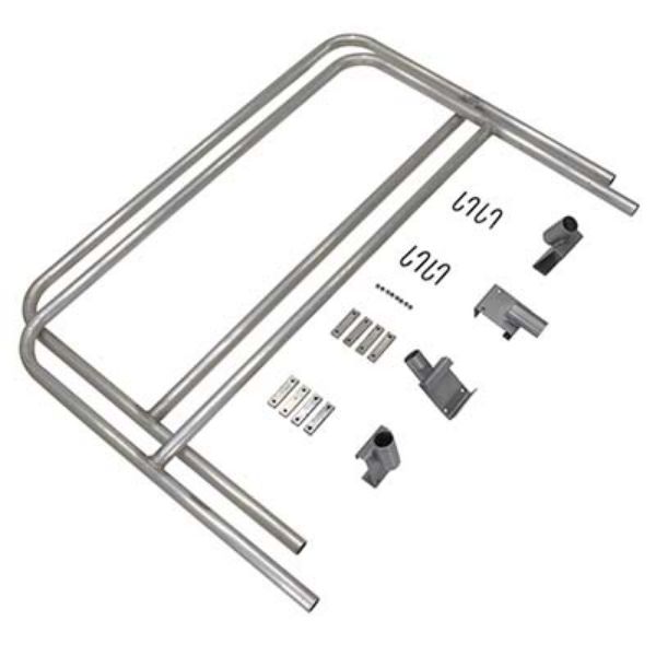 Alum Walk Ramp Rail Retro Fit 9 Ft - Vestil AWR-HR-9-RF