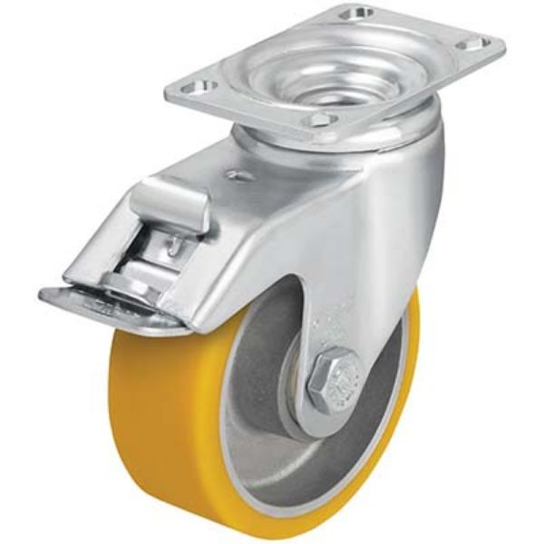 Caster, 5X1-9/16 Poly, Swivel W/ Total Brake - Vestil CST-AL-5X2EX-SWTB