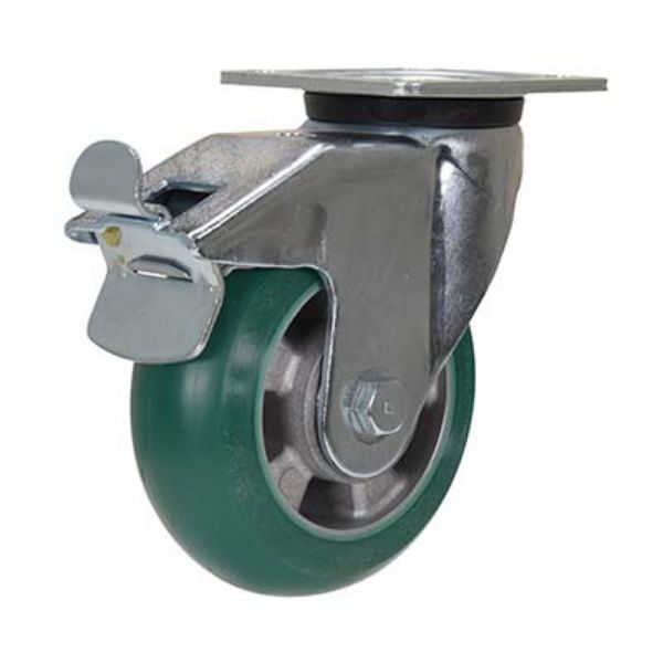 Caster, 6X2-1/8 Poly, Swivel W/Total Brake - Vestil CST-ALEH-6X2SO-SWTB