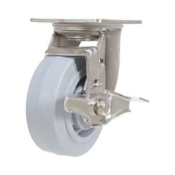 5X2 Tpr Ss Rig Swivel Caster W/Brake - Vestil CST-E-SS-5X2TPR-SWB