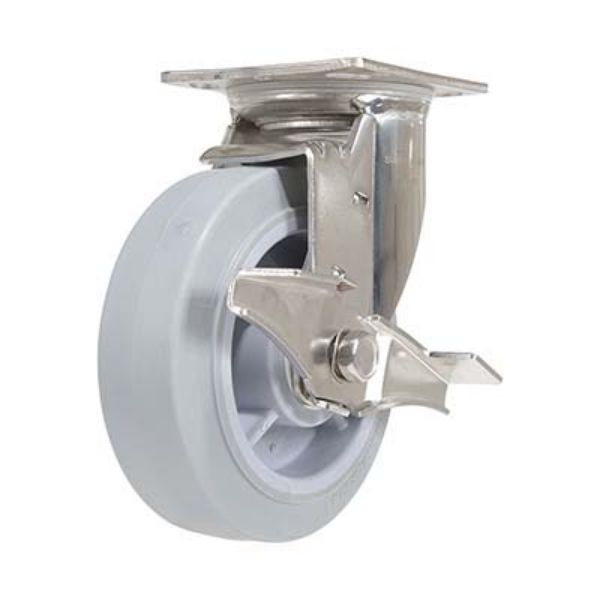 6X2 Tpr Ss Rig Swivel Caster W/Total Brake - Vestil CST-E-SS-6X2TPR-SWTB