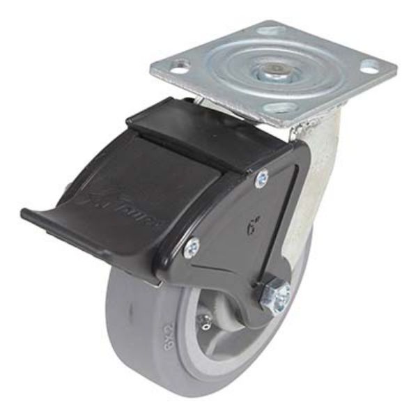 Caster, 6X2 Polyolefin Swivel W/ Total Brake - Vestil CST-F34-6X2DK-SWTB1