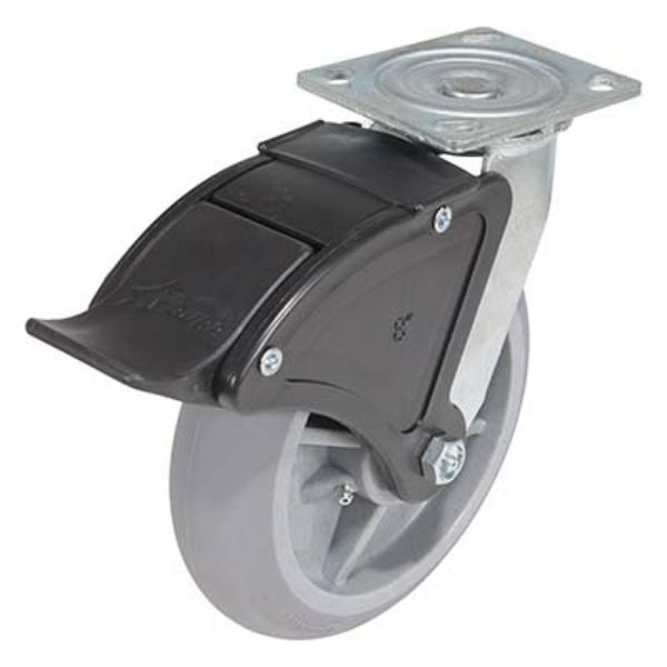 Caster, 8X2 Polyolefin Swivel W/ Total Brake - Vestil CST-F34-8X2DK-SWTB1