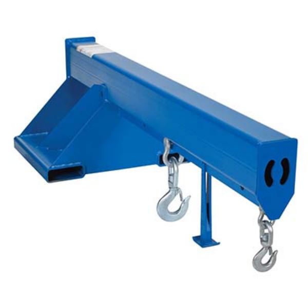 Non-Telescoping Lift Boom 8K Capacity with 24 In Fork Pocket Center - Vestil LM-1NT-8-24