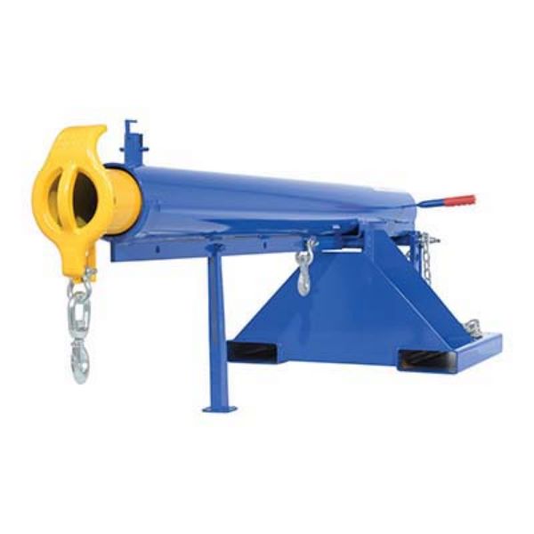 Telescoping and Orbiting Fork Truck Boom; Fork Pocket Center: 24" - Overall Extended Length: 146-5/8" - Vestil LM-OBT-4-24