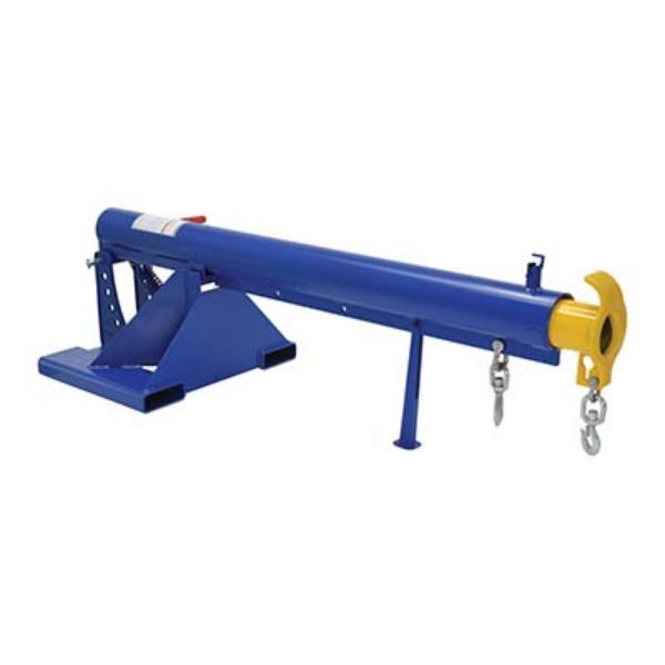 Telescoping and Orbiting Fork Truck Boom; Fork Pocket Center: 30" - Overall Extended Length: 146-5/8" - Vestil LM-OBT-6-30
