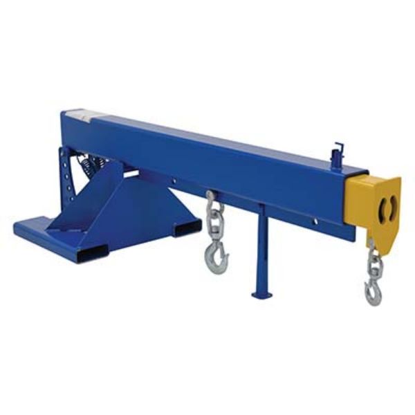 Telescoping and Orbiting Fork Truck Boom; Fork Pocket Center: 24" - Overall Extended Length: 145-1/4" - Vestil LM-OBT-8-24