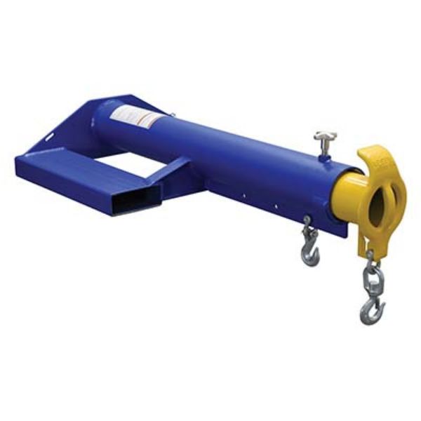 Shorty Lift Master Fork Truck Boom 6K Capacity - Telescoping up to 95" Long - Vestil LMS-EBT-46-6