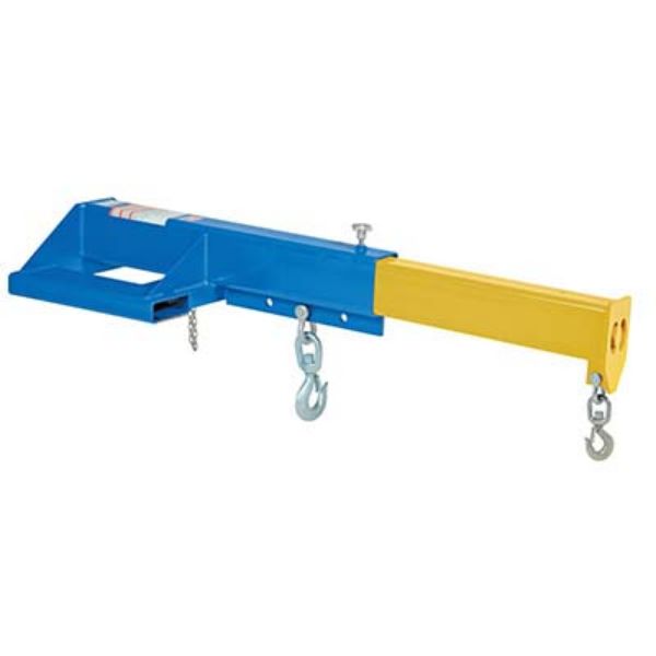 Shorty Lift Master Fork Truck Boom 8K Capacity - Telescoping up to 90" Long - Vestil LMS-EBT-46-8