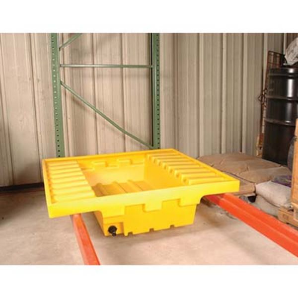 Pallet Rack-Containment Sump W/Drain - Vestil PRS-51-D