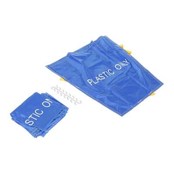 Blue Pallet Rack Trash Bag White Letter - 5 Pack - Vestil PRTD-TB-BU-CWL-5PK