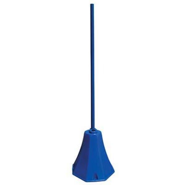 Sign Stand - Blue Pyramid Sign Base W/Pole - Vestil PYSB-B