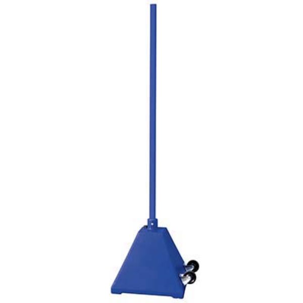 Sign Stand - Blue Pyramid Sign Base w Wheels - Vestil PYSB-W-B