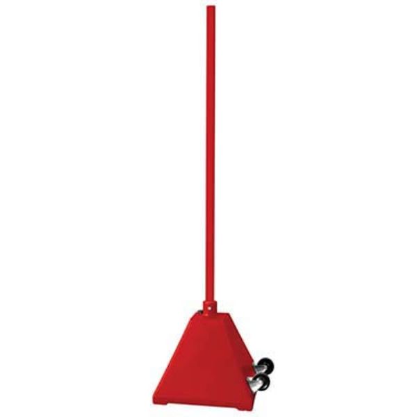 Sign Stand - Red Pyramid Sign Base w Wheels - Vestil PYSB-W-R
