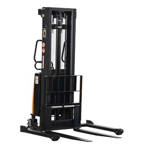 Adjustable Stacker W/Powered Lift 118 In - Vestil SL-118-AA