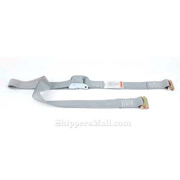 Cam Buckle E-track Strap 2" X 16' - 40602-11 - Grey, image 1 Cam Buckle E-track Strap Assy-3 pc end - 16' Grey, by Ancra