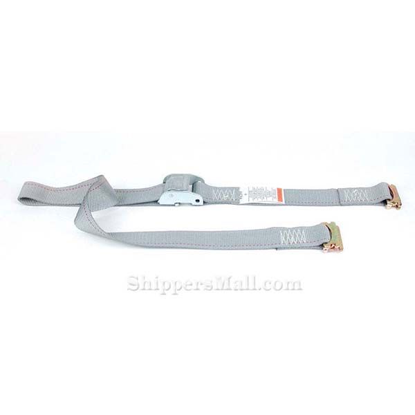 Cam Buckle E-track Strap Assy-3 pc end - 16' Grey, by Ancra