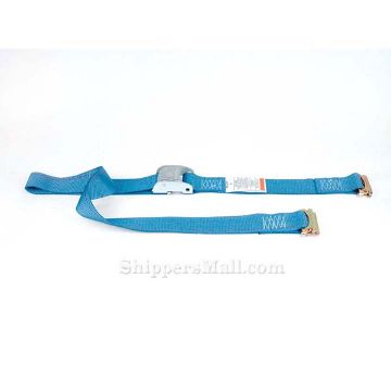 Cam Buckle E-track Strap 2" X 20' - 40602-12 - Blue, image 1 Cam Buckle E-track Strap with 3 pc end - 20' Blue, by Ancra