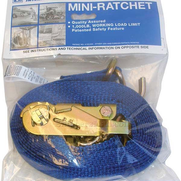Mini Ratchet Strap--1"x16'-Display Packaged, by Ancra