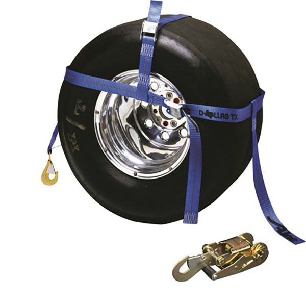 Tire Bonnet, Double Adjust, 13”-17” OEM/10”-22” Tires w/Ratchet, Blue, by Ancra
