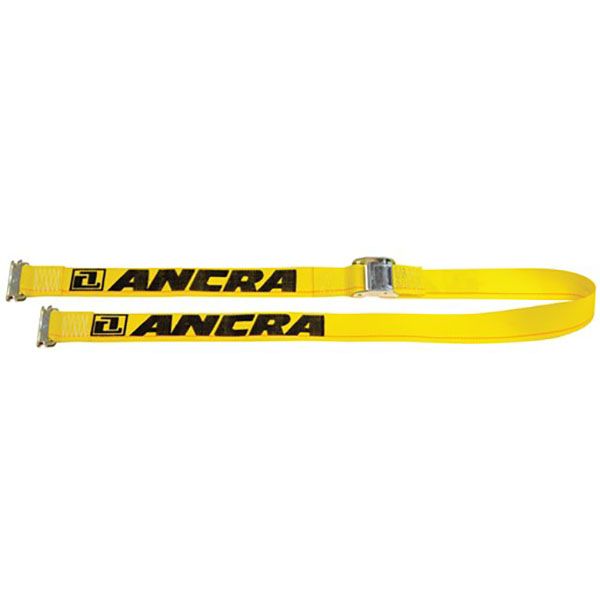 2" Etrack Logistic Straps. 1 Piece End - 12 ft - Yellow, by Ancra