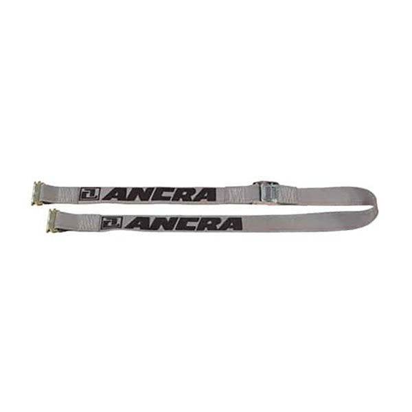2" Etrack Logistic Straps. 1 Piece End - 16 ft - Grey, by Ancra