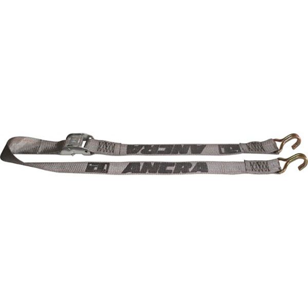 2" Cambuckle Straps with Wire Hooks 16ft Gray, by Ancra