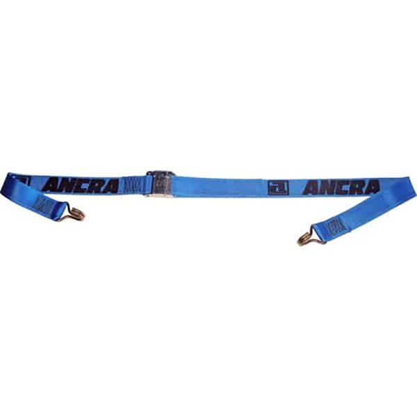 2" Cam buckle Straps with Wire Hooks 20ft Blue, by Ancra