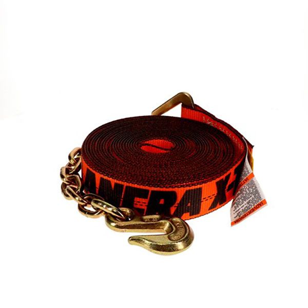 2” x 30’ X-Treme Webbing Winch Strap w/ Chain Anchor, by Ancra